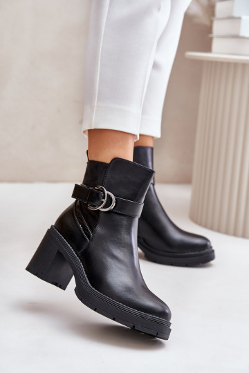 Damenstiefel mit Absätzen Aufzeichnen sich Zuarm laufen Zum Schloss schZuarze Farbe Inabelle 2