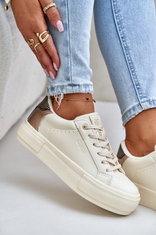 sich Zuarm laufen Freizeitschuhe mit einer Plattform Big Star OO274A454 Beige