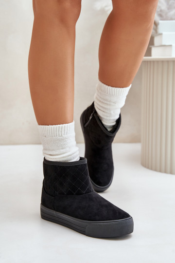 Stiefel Schneestiefel Zum Schloss sich Zuarm laufen mit Fell innen Big Star OO274A522 schZuarze Farbe 2