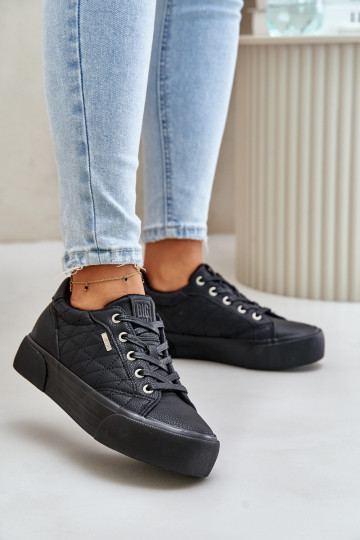 Freizeitschuhe mit einer Plattform sich Zuarm laufen Big Star OO274A465 schZuarze Farbe