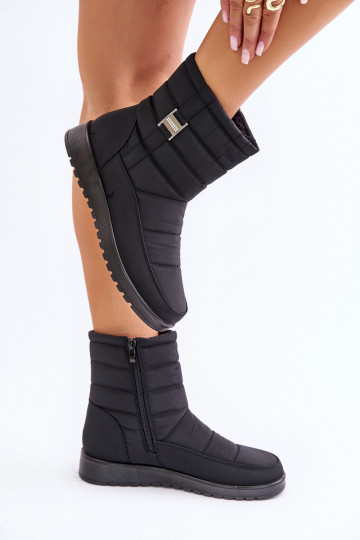 Schneestiefel Feminin Zum Schloss schZuarze Farbe Mezitha 2