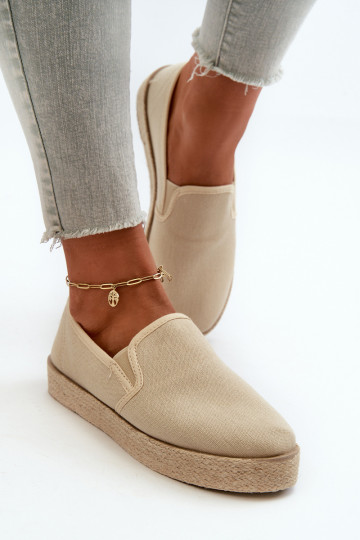 Espadrilles mit Plateau...