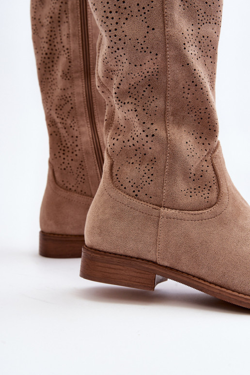 Damen durchbrochene lange Stiefel...