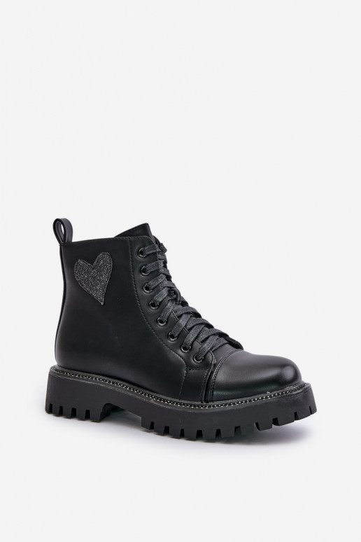 Damenstiefel Zum Schloss Mit Dekorationen mit Herzenm schZuarze Farbe Obeena Damenstiefel Zum Schloss Mit Dekorationen mit Herzenm schZuarze Farbe Obeena