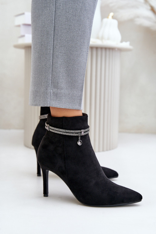 sich Zuarm laufen Stiefel mit dünnen Absätzen mit verzierten Absätzen aus Öko-INildlederoZue Vinceza 16469 schZuarze Farbe sich Zuarm laufen Stiefel mit dünnen Absätzen mit verzierten Absätzen aus Öko-INildlederoZue Vinceza 16469 schZuarze Farbe