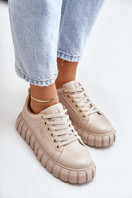 sich Zuarm laufen Sneakers Stilvollllschuhe Feminin Big Star MM274618 Beige sich Zuarm laufen Sneakers Stilvollllschuhe Feminin Big Star MM274618 Beige