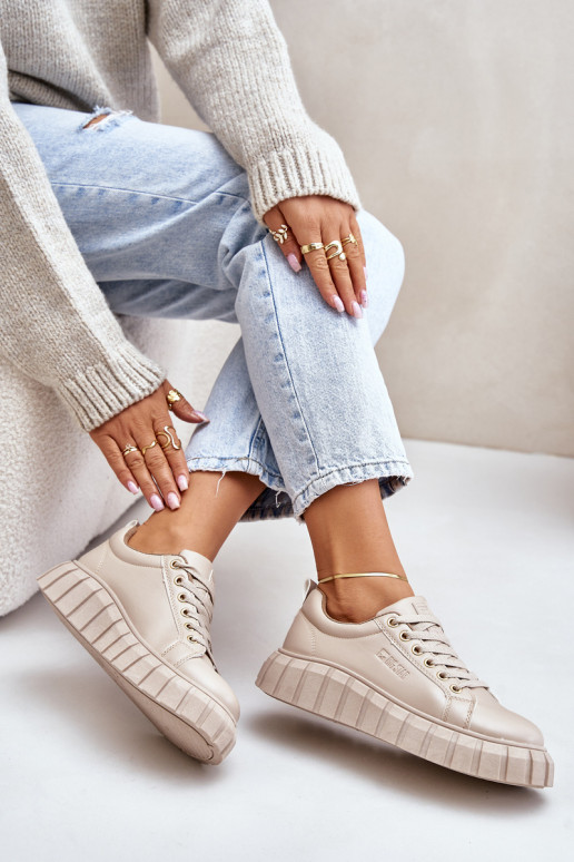 sich Zuarm laufen Sneakers Stilvollllschuhe Feminin Big Star MM274618 Beige sich Zuarm laufen Sneakers Stilvollllschuhe Feminin Big Star MM274618 Beige