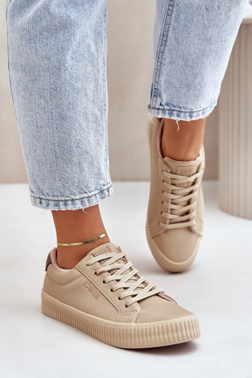 sich Zuarm laufen Freizeitschuhe Big Star OO274A461 Beige