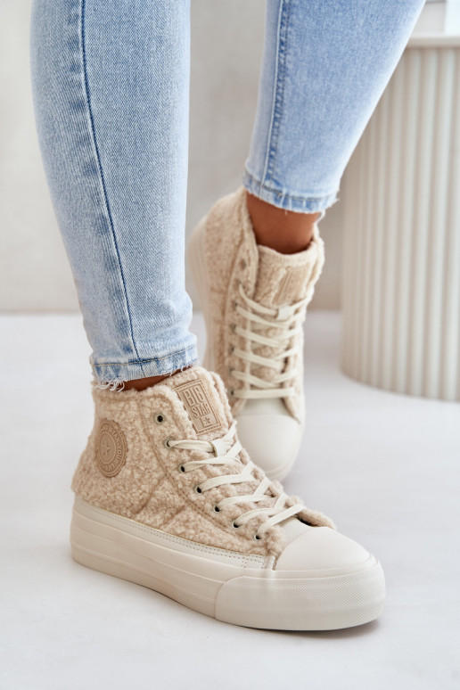 sich Zuarm laufen Freizeitschuhe mit Pelzmantel Typu Baranek Big Star OO274A444 Beige sich Zuarm laufen Freizeitschuhe mit Pelzmantel Typu Baranek Big Star OO274A444 Beige