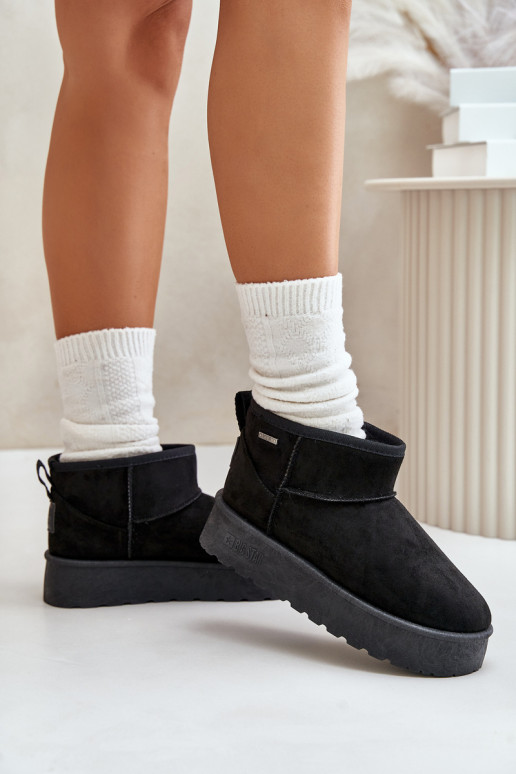 Schneestiefel mit Plateau Big Star OO274A099 schwarze Farbe Schneestiefel mit Plateau Big Star OO274A099 schwarze Farbe