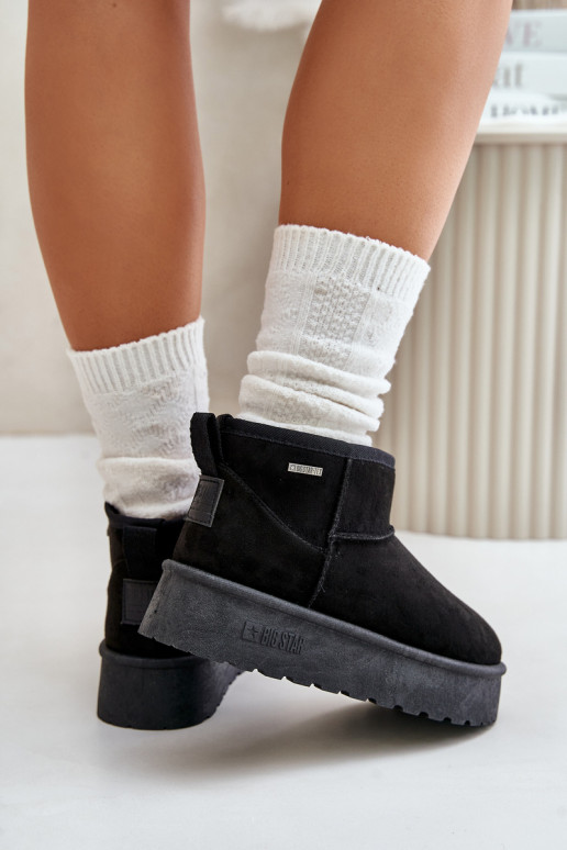 Schneestiefel mit Plateau Big Star OO274A099 schwarze Farbe Schneestiefel mit Plateau Big Star OO274A099 schwarze Farbe