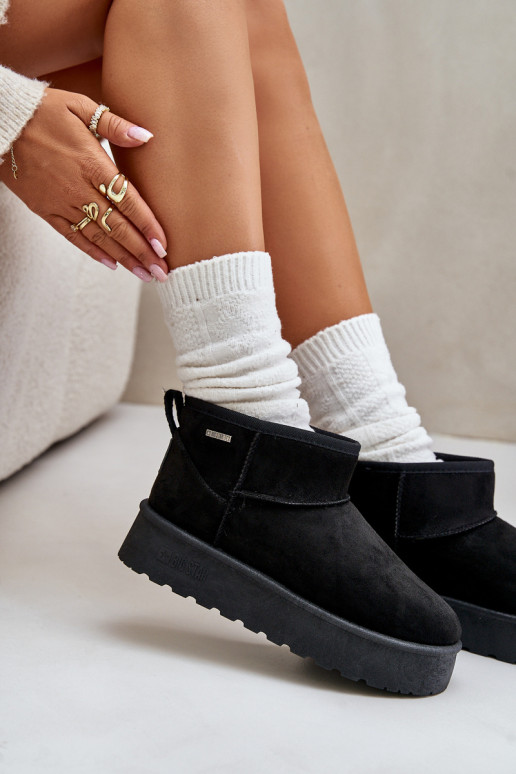 Schneestiefel mit Plateau Big Star OO274A099 schwarze Farbe Schneestiefel mit Plateau Big Star OO274A099 schwarze Farbe