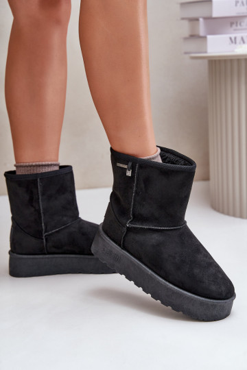 Groß Schneestiefel Feminin mit einer Plattform Big Star OO274898 schZuarze Farbe 2
