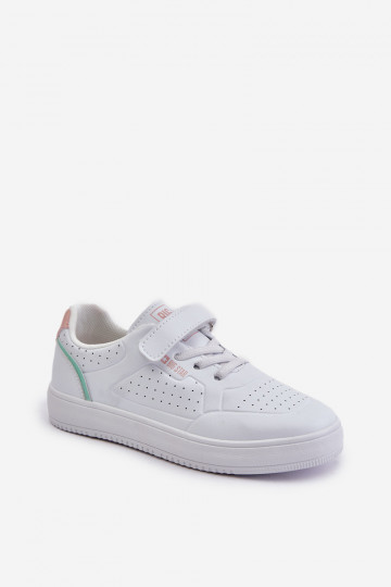 lässige Schuhe Kindisch aus Öko-Leder mit Klebeverschlüssen Big Star OO374005 Zueiße Farbe