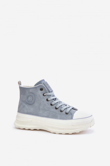 sich Zuarm laufen Freizeitschuhe mit einer Plattform Big Star OO274072 blaue Farbe