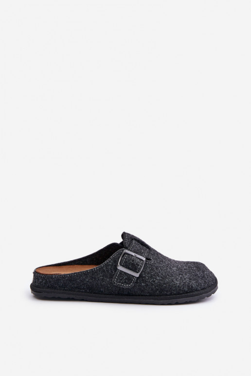 Bequeme Hausschuhe für Männer mit Schnallen Inblu SI000019 graue Farbe