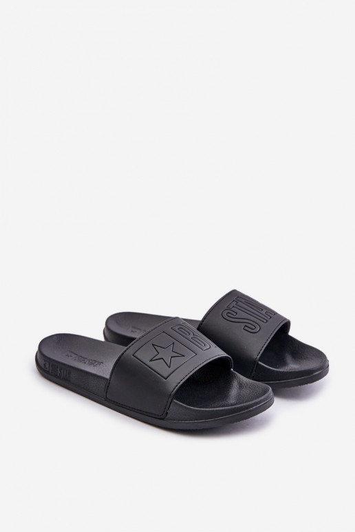 Leichte Herrenhausschuhe Z Logo Big Star OO174030 schZuarze Farbe Leichte Herrenhausschuhe Z Logo Big Star OO174030 schZuarze Farbe