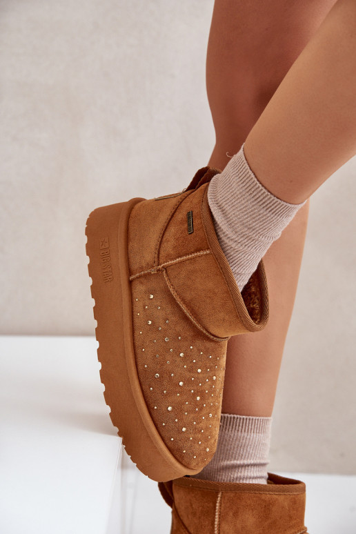 Schneestiefel Mit Dekoration mit einer Plattform Big Star OO274A104 braune Farbe Schneestiefel Mit Dekoration mit einer Plattform Big Star OO274A104 braune Farbe