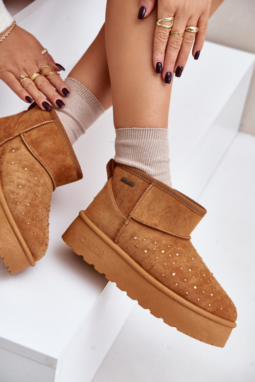 Schneestiefel Mit Dekoration mit einer Plattform Big Star OO274A104 braune Farbe Schneestiefel Mit Dekoration mit einer Plattform Big Star OO274A104 braune Farbe