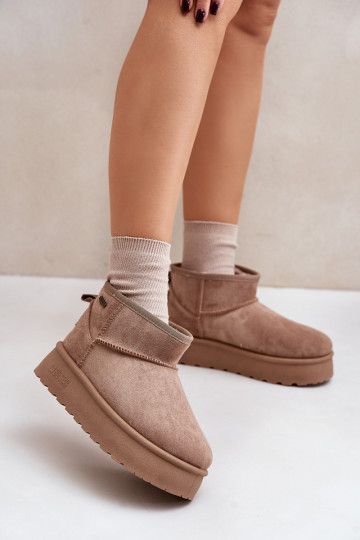Niedrig Schneestiefel mit einer Plattform Big Star OO274A100 Beige 2