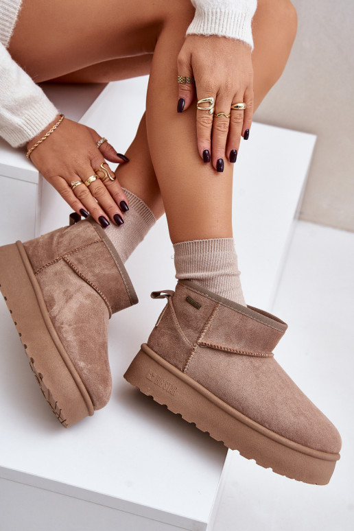 Niedrig Schneestiefel mit einer Plattform Big Star OO274A100 Beige