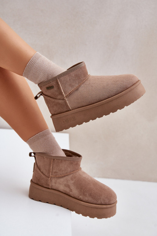 Niedrig Schneestiefel mit einer Plattform Big Star OO274A100 Beige