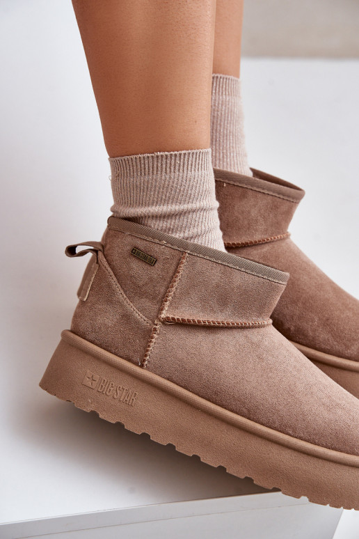 Niedrig Schneestiefel mit einer Plattform Big Star OO274A100 Beige