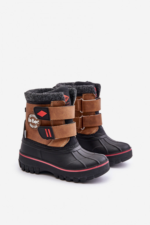 Schneestiefel Kindisch mit Klebeverschlüssen Lee Cooper LCJ-24-44-2864K braune Farbe