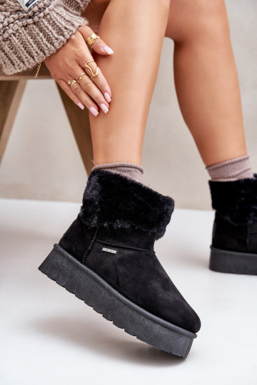 Schneestiefel mit einer Plattform mit Pelzmantel Big Star OO274A108 schZuarze Farbe 2