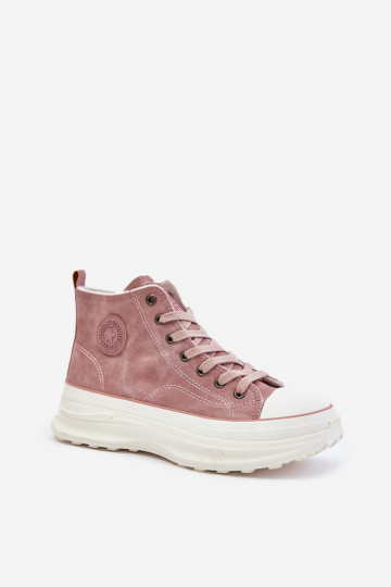sich Zuarm laufen Freizeitschuhe mit einer Plattform Big Star OO274071 pinke Farbe 2