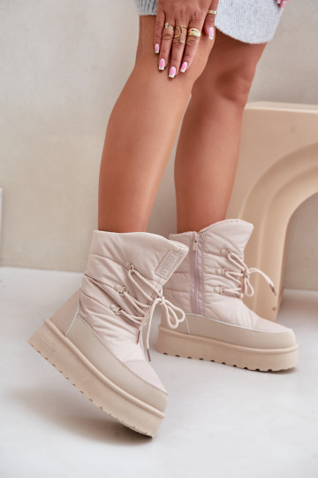 Schneestiefel mit einer Plattform Zum Schloss Big Star OO274885 Beige 2