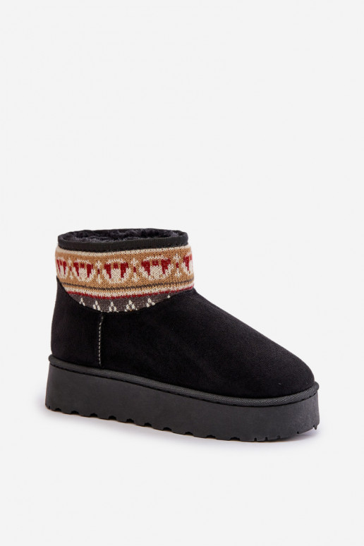 Schneestiefel Feminin mit Schriften mit einer Plattform schZuarze Farbe Avatharia Schneestiefel Feminin mit Schriften mit einer Plattform schZuarze Farbe Avatharia