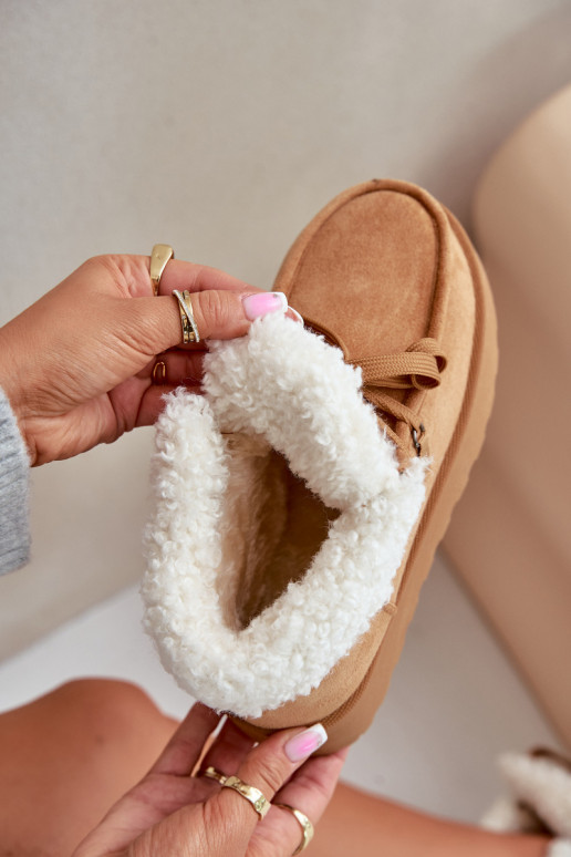 Schneestiefel Feminin mit einer Plattform mit Pelzmantel Typu Branek braune Farbe Ciabellae Schneestiefel Feminin mit einer Plattform mit Pelzmantel Typu Branek braune Farbe Ciabellae