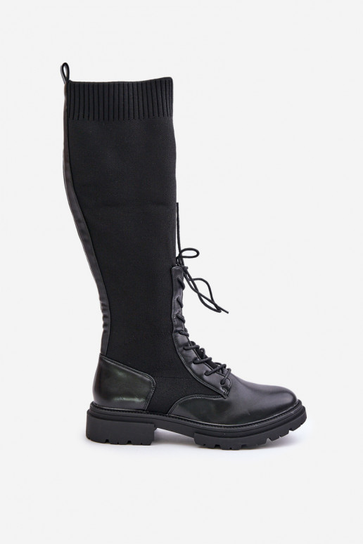 Ein überzeugendes Stilvollll Stiefel Ze SkarpetkoZuą CholeZuką schZuarze Farbe Iranel