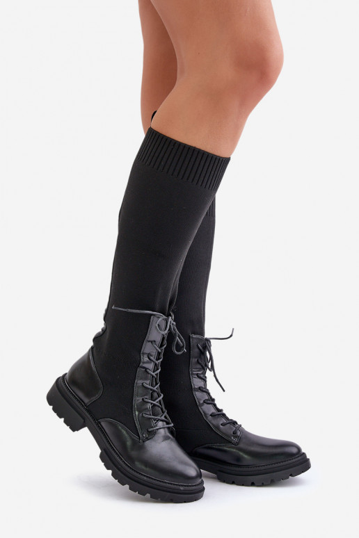 Ein überzeugendes Stilvollll Stiefel Ze SkarpetkoZuą CholeZuką schZuarze Farbe Iranel