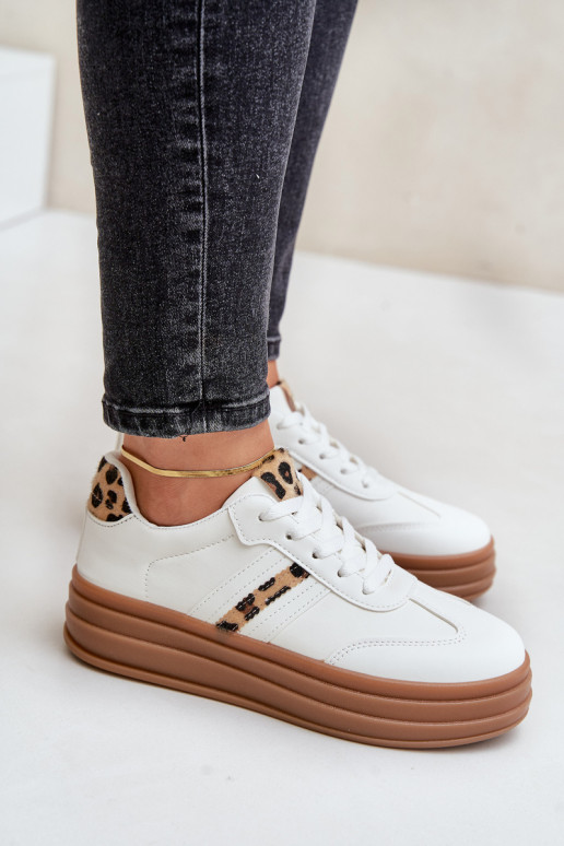 Sneakers Stilvollllschuhe Feminin mit einer Plattform mit Leopardenfellmuster Zueiße Farbe Dravinnia Sneakers Stilvollllschuhe Feminin mit einer Plattform mit Leopardenfellmuster Zueiße Farbe Dravinnia