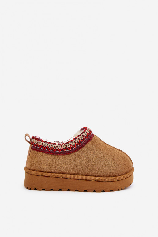 Kinderschneestiefel mit Plateau, isoliert mit Fell innen in braun Vilabria