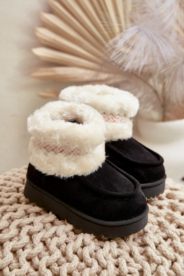 Schneestiefel Stiefel Kindisch mit Pelzmantel I Ein Beispiel schZuarze Farbe Melefia 2