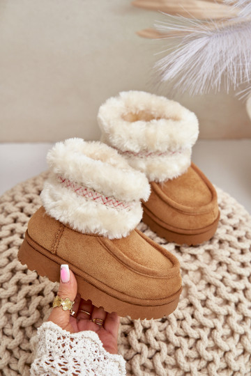 Schneestiefel Stiefel Kindisch mit Pelzmantel I Ein Beispiel braune Farbe Melefia