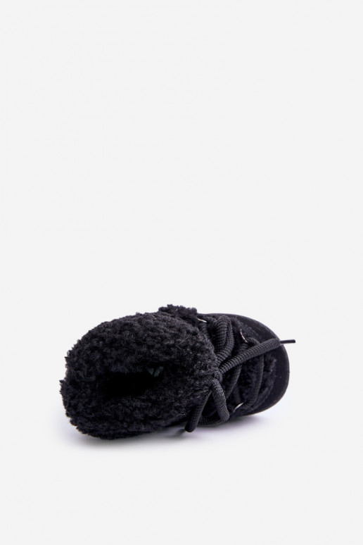 Zuarm Stiefel Schneestiefel Kindisch mit Riemen schZuarze Farbe Asija