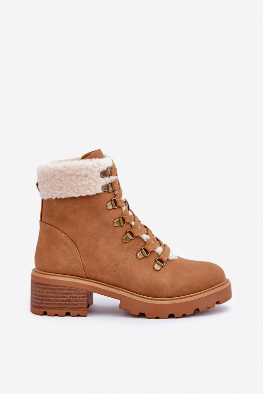 Feminin Schuhe mit AufZuärmen Auf niedrigem Absatz braune Farbe Brenneth Feminin Schuhe mit AufZuärmen Auf niedrigem Absatz braune Farbe Brenneth