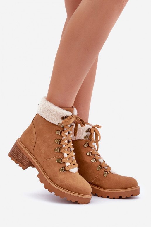 Feminin Schuhe mit AufZuärmen Auf niedrigem Absatz braune Farbe Brenneth Feminin Schuhe mit AufZuärmen Auf niedrigem Absatz braune Farbe Brenneth