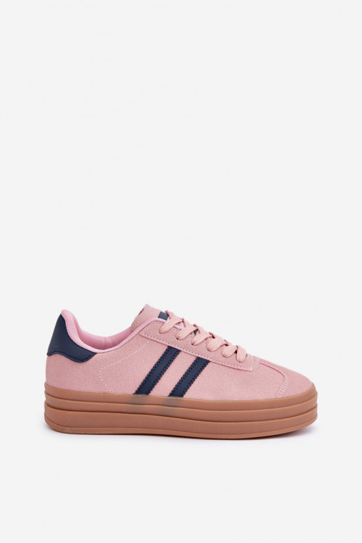Sneakers Stilvollllschuhe Feminin mit einer Plattform pinke Farbe Egelia