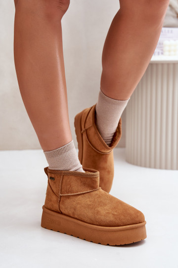 Braune Plattformstiefel Big...