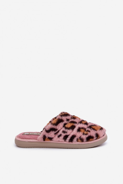 Hausschuhe Damen mit Leopardenfell-Muster Inblu EK000008 in Rosa