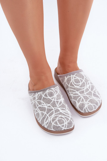 mit Glanz Hausschuhe Feminin Inblu CT000028 graue Farbe