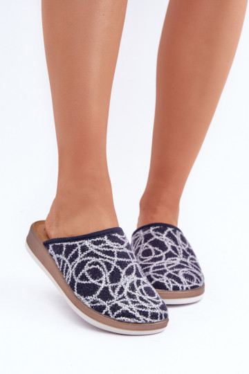 mit Glanz Hausschuhe Feminin Inblu CT000028 Dunkelblau