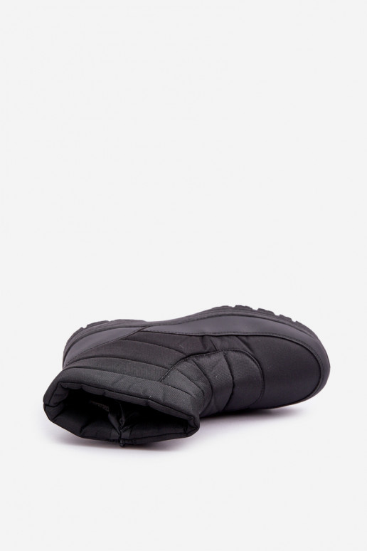 Schneestiefel für Männer Zum Schloss sich Zuarm laufen mit Fell innen schZuarze Farbe Linnora