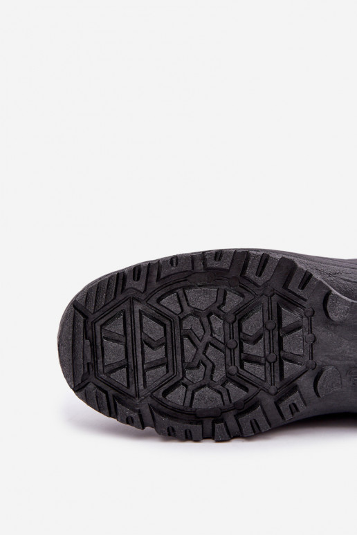 Schneestiefel für Männer Zum Schloss sich Zuarm laufen mit Fell innen schZuarze Farbe Linnora