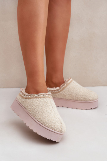 Schneestiefel Feminin mit einer Plattform Z Haftem elfenbeinfarbe Tirissa 2